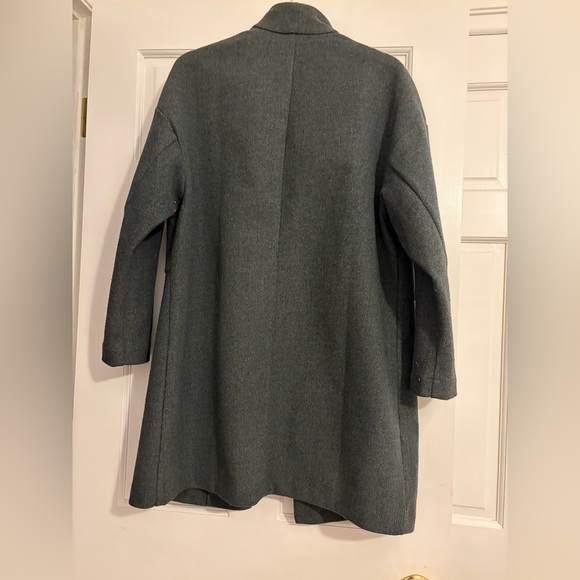 Old Navy women’s Charcoal Trench Coat - Picture 2 of 3